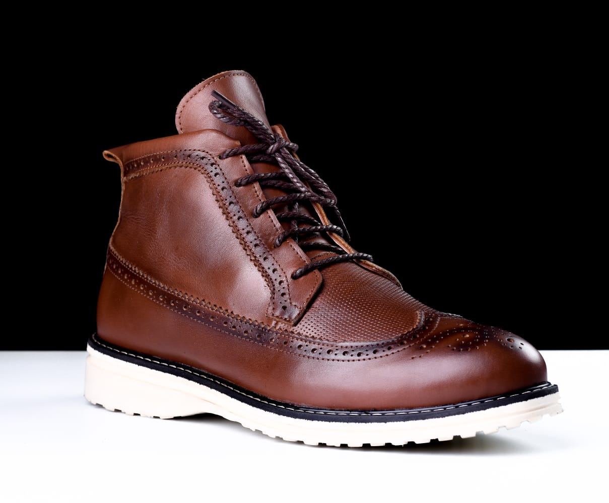 Benaaz The Rock – Bottines en cuir véritable intérieur & extérieur avec semelle EVA ultra-confort