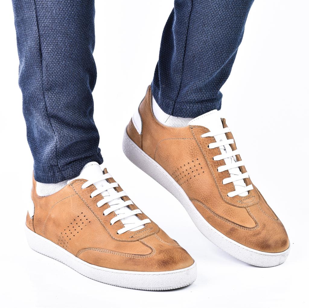 Benaaz Denver – Sneakers en cuir véritable intérieur & extérieur avec semelle gomme premium