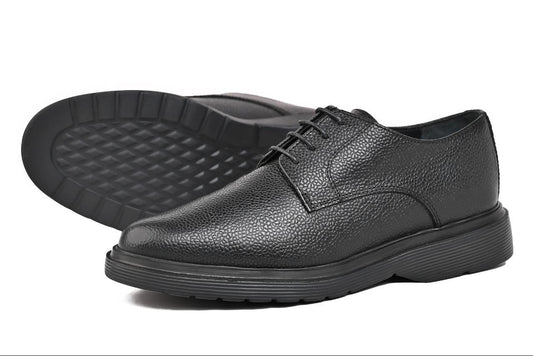 Benaaz Alex Smith – Chaussures Homme en Cuir Noir Grainé 100% Premium avec Semelle EVA Ultra-Légère et Confortable