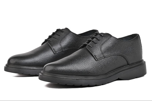 Benaaz Alex Smith – Chaussures Homme en Cuir Noir Grainé 100% Premium avec Semelle EVA Ultra-Légère et Confortable