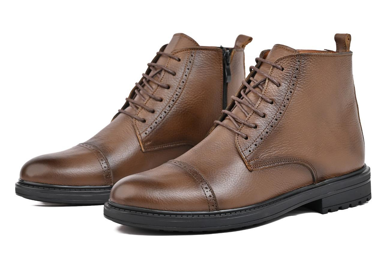 Benaaz BOOT007 – Bottines Homme en Cuir 100% Premium avec Fermeture Zippée et Semelle Confortable
