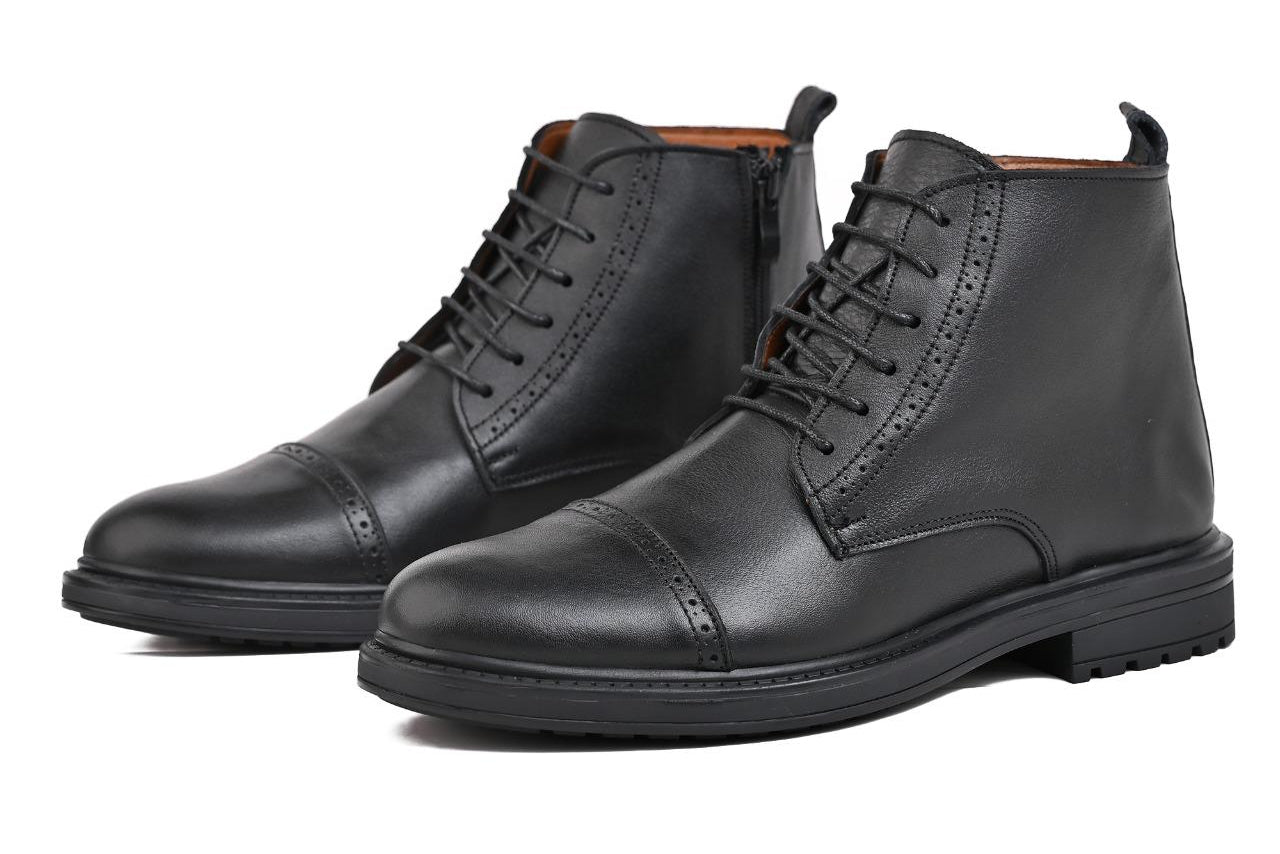 Benaaz BOOT007 – Bottines Homme en Cuir 100% Premium avec Fermeture Zippée et Semelle Confortable