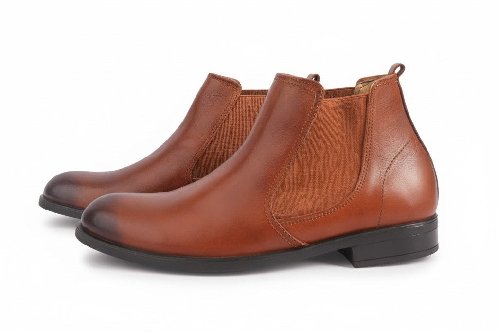 Benaaz Chelsea Boots – Bottines Homme Élégantes en Cuir Marron | Style Classique & Confort Premium