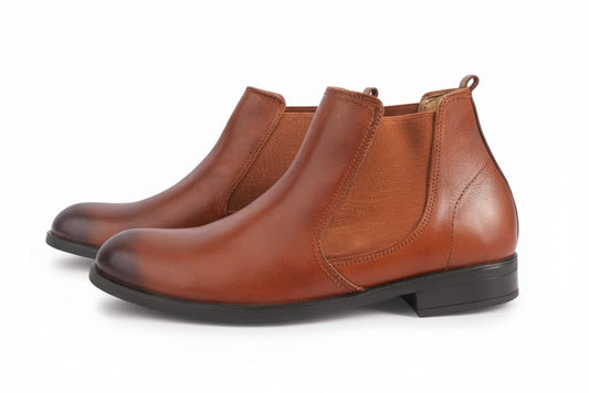 Benaaz Chelsea Boots – Bottines Homme Élégantes en Cuir Marron | Style Classique & Confort Premium